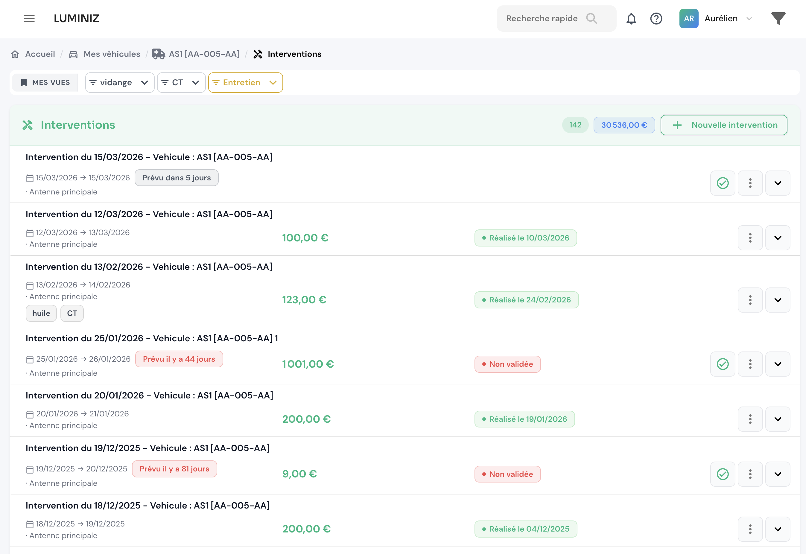 Maintenance & repairs